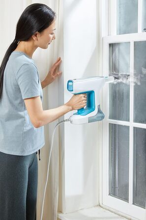 Парова швабра Black+Decker 1500 Вт з насадками, подовжувачем та двоступеневим регулюванням пари для прибирання будинку