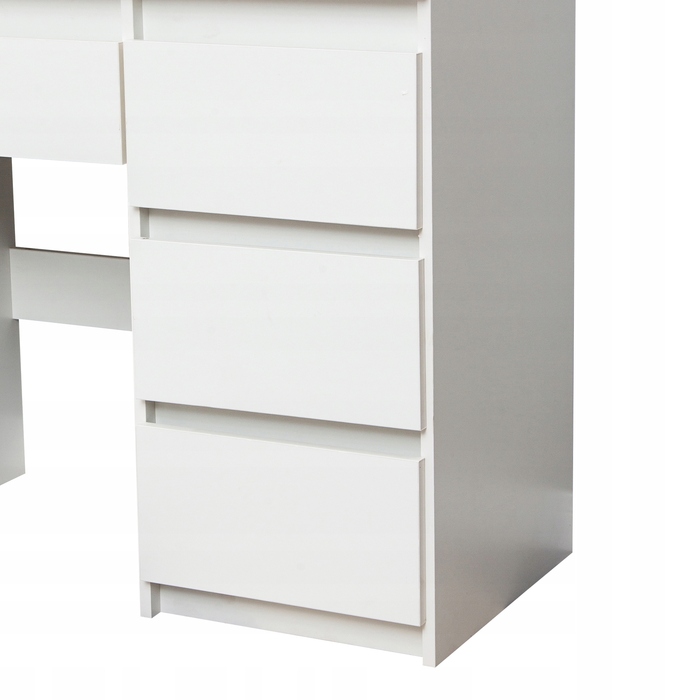 Туалетний столик ELDEN білий MDF з дзеркалом та шухлядами, 120x45x140 см
