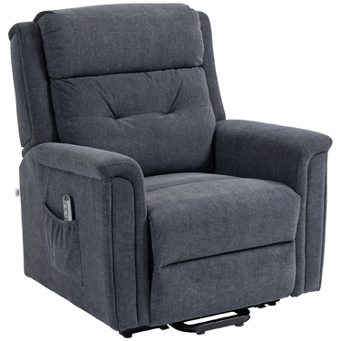 HOMCOM Recliner Електричний реклайнер Функція відкидання Старший реклайнер Бічна сумка Темно-сірий