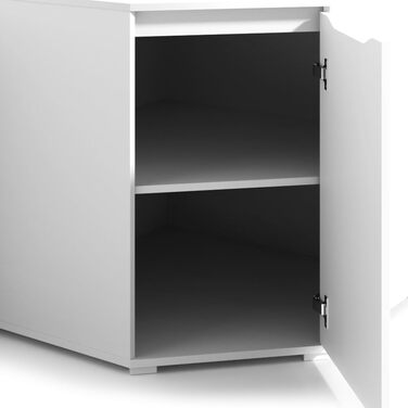 Кутова комод Vicco Ruben, білий, 78x77 см, сучасний дизайн