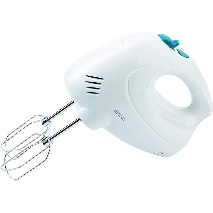 Міксер ECG RS 836, 175-250 Вт, 6 швидкостей, турбо, захист, 2 віночки, 2 гачки для тіста