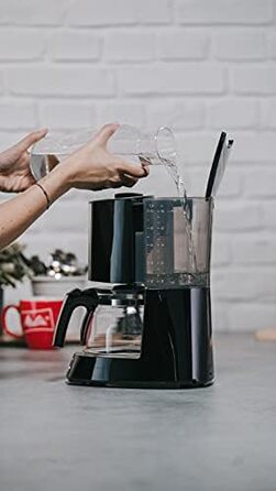Кавоварка Melitta Enjoy Top Timer, фільтр, скляна колба, таймер, 10 чашок, чорна