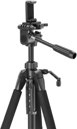 Hama штатив для камери Action 165 3D, легкий фотоштатив 61-165 см, трипод з 3D-головкою, тримачем для смартфона, для дзеркальних камер Canon/Nikon/Sony, чорний