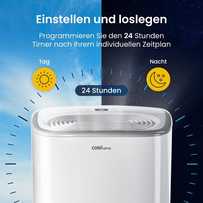 Електричний осушувач повітря Cosi Home 12L - для дому, від вологи та плісняви