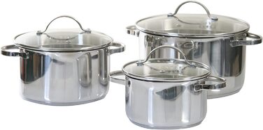 Каструля axentia Pado з кришкою, нержавіюча сталь, індукційна, 3 л, 20 см