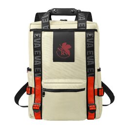 Рюкзак FIREFIRST x RADIO EVA Evangelion бежевий з символічним тегом, 28×41×14 см