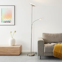 Торшер Lightbox LED з теплим світлом 3000K, металевий, 1,8 м, з регульованим читальним плафоном і димером