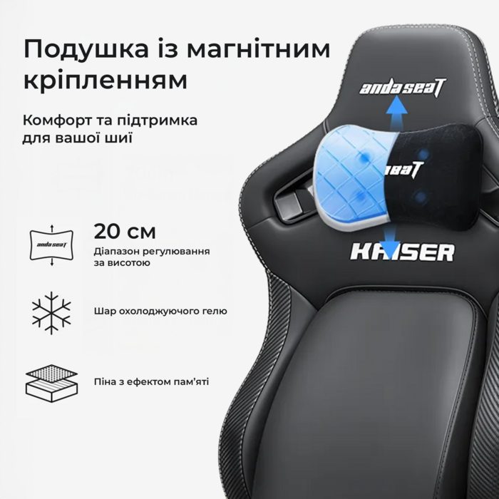 Крісло ігрове Anda Seat Kaiser 4 V2 Size XL Black PVC