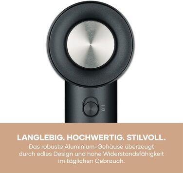 Іонізуючий фен для волосся Severin S-Style Speed Pro HT 0171 з BLDC-мотором, дифузором та концентратором, 2000 Вт, матовий чорний