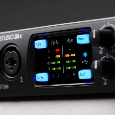 Аудіоінтерфейс PreSonus Studio 24c USB-C для запису, стрімінгу та подкастингу з пакетом програмного забезпечення (Studio One Artist, Ableton Live Lite)
