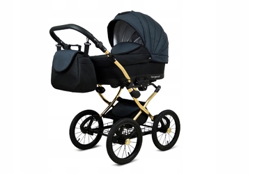 Дитячий візок 3в1 BabyLux Margaret Gold Black Grey
