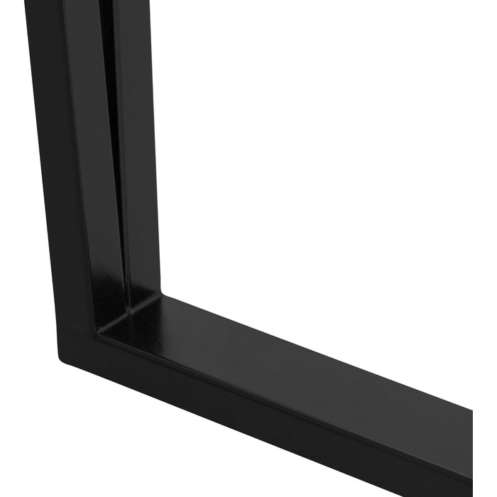 Набір з 2 металевих ніжок для столу ML-Design 50x71,5 см, прямокутна форма, чорна порошкова фарба, індустріальний стиль, для обіднього чи письмового столу, металеві ніжки для меблів, DIY-проекти