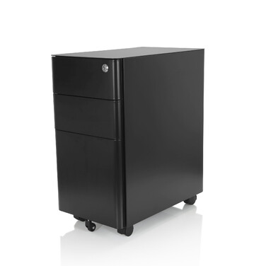 Контейнер на колесах COLOR I, метал чорного кольору, hjh OFFICE