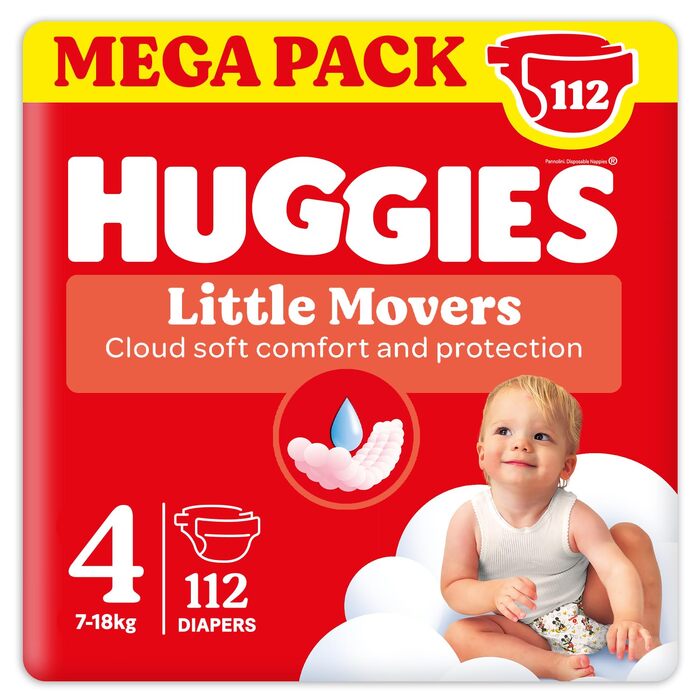 Підгузки Huggies Ultra Comfort розмір 4 (7-18 кг), дизайн Disney, велика упаковка, 150 шт.