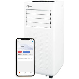 Мобільний кондиціонер Suntec CoolFixx 2.0 Eco R290 з Wi-Fi, 7000 BTU, тихий, керування через додаток, осушувач повітря для кімнат до 25 м²