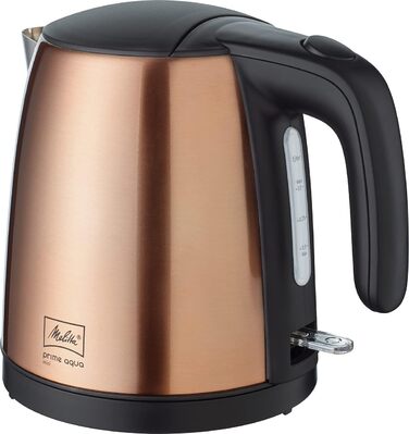 Електрочайник MELITTA Prime Aqua mini, 1 л, 2200 Вт, нержавіюча сталь, купрум