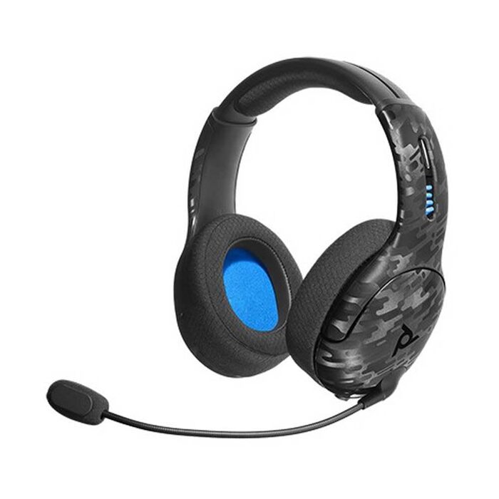 Бездротові ігрові навушники PDP Gaming LVL50 з мікрофоном для PS5, PS4, PC та ноутбука, шумопоглинання, підсилення басів, накладні, чорний камуфляж