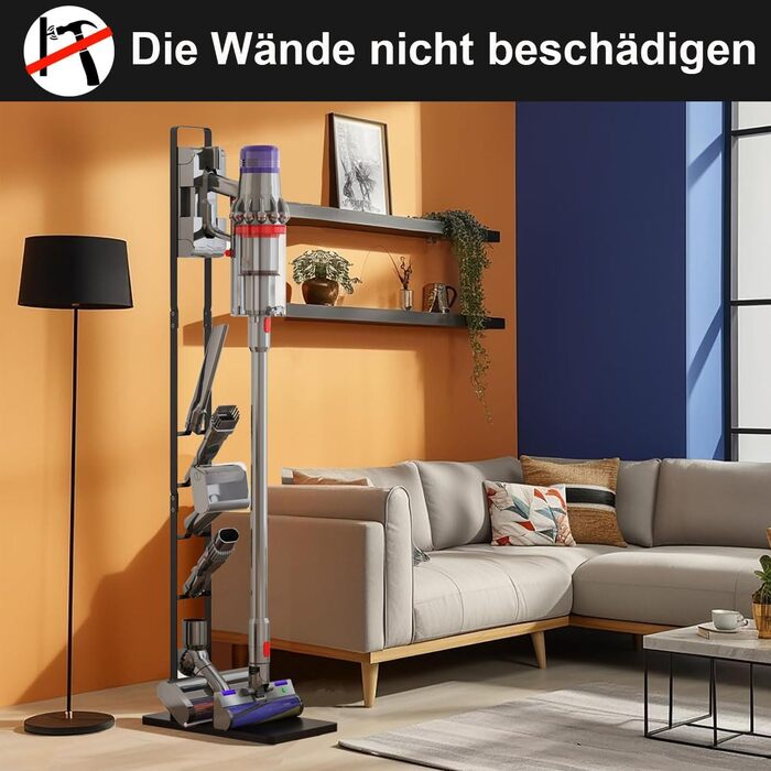 Підставка для пилососа Dyson Gen5 V15s V15 V12 Slim V11 V10 V8 V7 V6, металева, без свердління, мобільна, для зберігання пилососа та аксесуарів