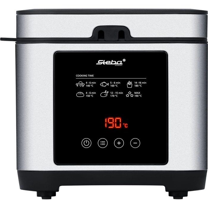 Фритюрниця Steba DF 150, 1200 Вт, таймер, регулятор температури, дисплей, нержавіюча сталь