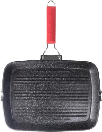 Сковорода-гриль Moneta Pro Grill 24x34 см з відкидною ручкою, для індукції