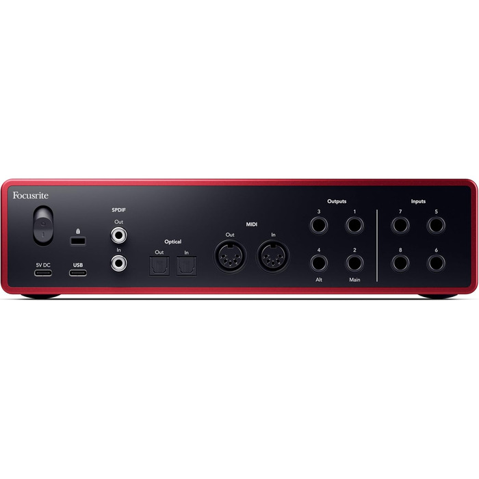 Звукова карта Focusrite Scarlett 4i4 4-го покоління USB: для гітаристів, вокалістів, музикантів - Hi-Fi студійна якість, комплект програмного забезпечення