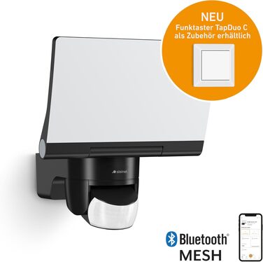 Світлодіодний прожектор Steinel XLED Home 2 S з датчиком руху та Bluetooth, поворотний, 13.7 Вт, 1550 Лм, 180°, 10 м, чорний, для вулиці