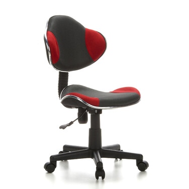 Дитяче крісло для письмового столу KIDDY GTI-2, тканина, сірий/червоний, hjh OFFICE