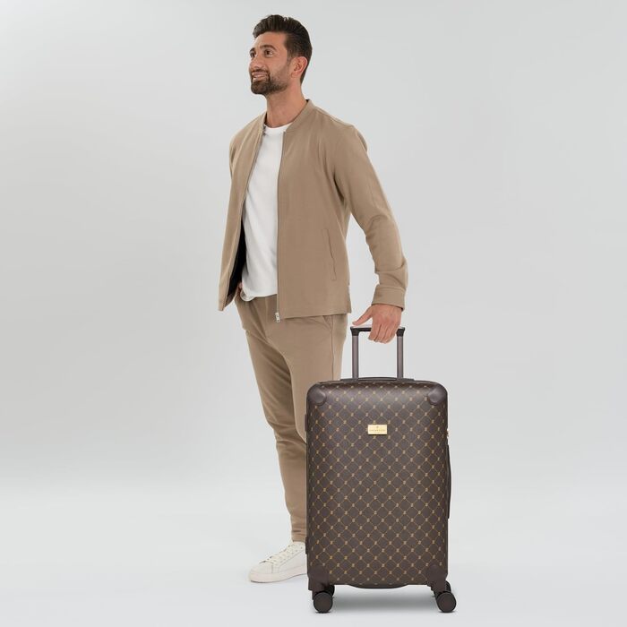 Валіза Lazarotti Palermo (Dark Brown) 3 шт: S 55см, M 66см, L 79см - Набір дорожніх валіз з полікарбонату з TSA-замком та 4 колесами