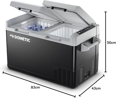Автомобільний холодильник Dometic CFF20 21л (12/24V, 100-240V) - компресорний, для авто, кемпінгу, вантажівок, яхт. Діапазон температур: +20°C до -18°C