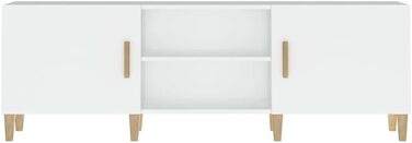TV тумба vidaXL 150x30x50 см біла, деревостружкова плита, меблі для вітальні, телевізійний стіл, тумба під телевізор