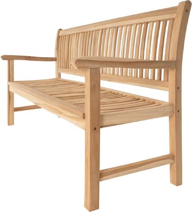 Садова лавка Divero Arezzo на 3 особи з натурального тика, оброблена, колір Teak Natur