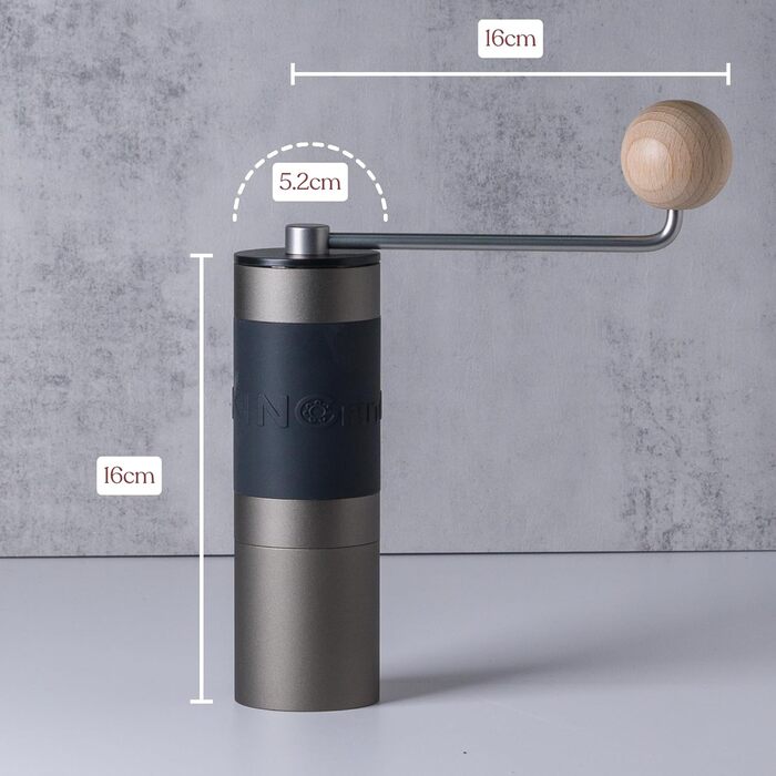 KINGrinder K1 - ручна кавомолка з 140 рівнями помелу для Aeropress, French Press, Drip, Espresso (20-25г)