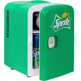 Міні-холодильник Coca Cola Sprite 4L для спальні, 6 банок: продукти, напої, діти, дім, авто, подорожі, 12V, переносний, зелений