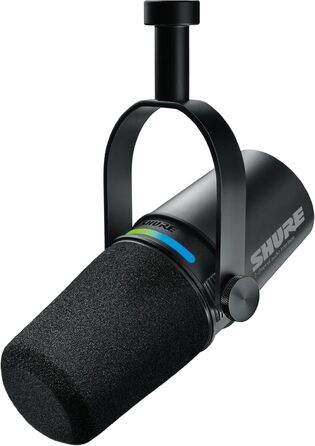 Мікрофон Shure MV7i Smart Podcast з вбудованим аудіоінтерфейсом, комплект для подкастингу, 2-канальний, Dual-XLR для мікрофонів або інструментів, USB-C підключення до ПК/телефону