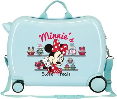 Дитяча валіза Disney Mickey Minnie, зелена, ABS, 50x38x20 см, кодовий замок, 34 л, 3 кг, жорсткий корпус, ручна поклажа