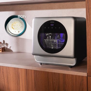 Посудомийна машина Cecotec Bolero Aguazero 1150 Dark Inox на 3 комплекти посуду: компактна, енергоефективна, сенсорне управління, 6 програм