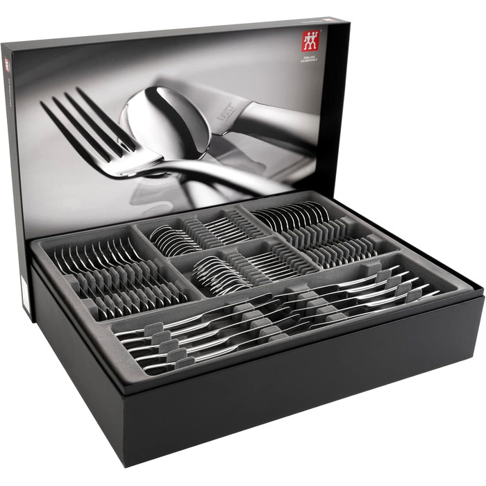 Набір столових приборів ZWILLING Nottingham на 72 предмети, нержавіюча сталь 18/10, полірована сталь для ножів, для 12 осіб
