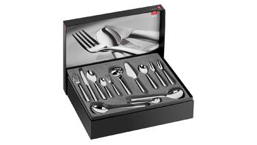 Набір столових приборів ZWILLING Senses 68 предметів, на 12 осіб, з нержавіючої сталі 18/10, матовий, сріблястий, придатний для миття в посудомийній машині