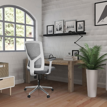 Офісне крісло / Поворотне крісло BRETON BASE W Тканина / Сітка Сіра HJH OFFICE