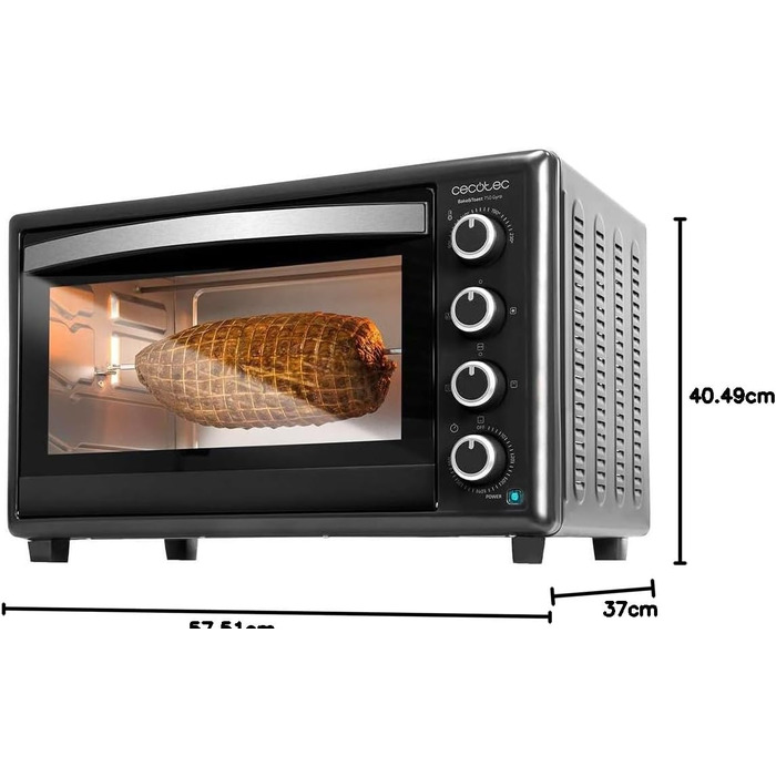 Міні-піч Cecotec Bake&Toast 1090 White 46л з грилем та таймером 60 хв, 1000 Вт, до 230°C