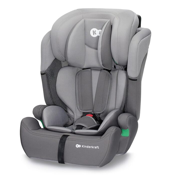 Дитяче автокрісло Kinderkraft COMFORT UP i-Size 76-150 см, сіре, 5-точковий ремінь, регульований підголівник, стандарт ECE R129/03