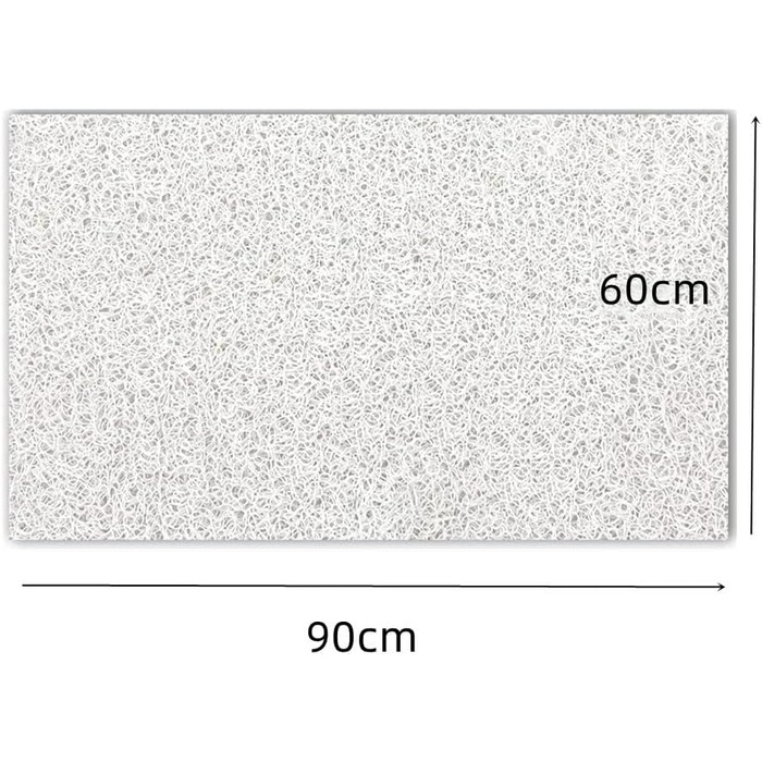 Антиковзкий килимок для душу MTWSJIA 60x90 см, лофа, білий, протигрибковий, антибактеріальний, м'який ПВХ, для ванної кімнати