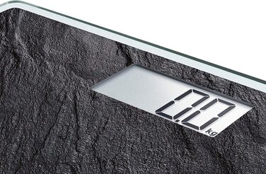 Електронна вага Soehnle Style Sense Compact 300 Slate, чорна, до 180 кг, LCD-дисплей, велика платформа, ультратонкий дизайн