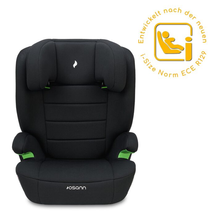 Дитяче автокрісло Osann Musca i-Size 100-150 см з спинкою, без Isofix, чорне