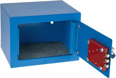 Сейф HMF 49216-05 малий для меблів з ключем, 23x17x17 см, синій