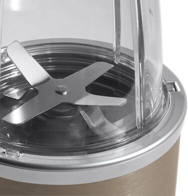 Електричний блендер Nutribullet Pro 900, 900 Вт, 900 мл, 710 мл, шампань, з подрібнювачем, для смузі, багатофункціональний, комплект з 7 аксесуарами (NB910CP)