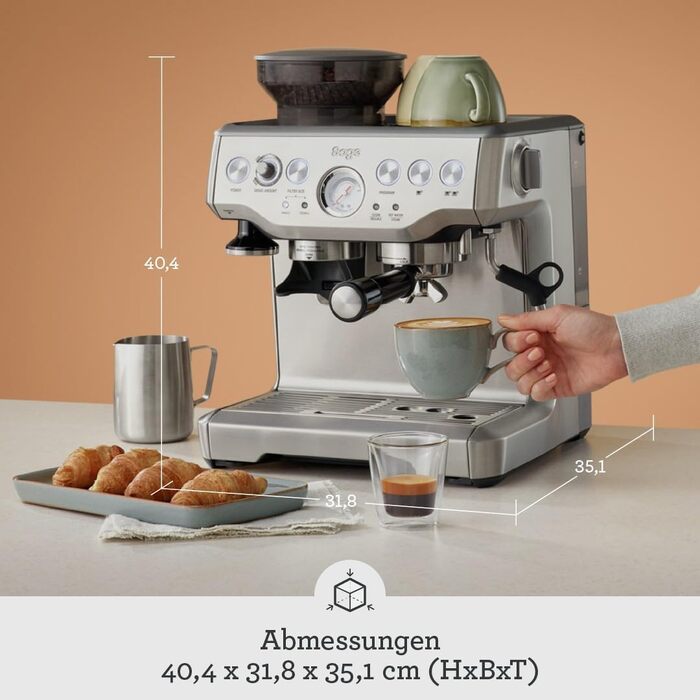 Кавомашина Sage The Barista Express з вбудованим млином та капучинатором – чорний трюфель