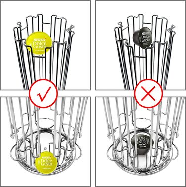 Підставка-диспенсер для кавових капсул Exzact, 32 шт, сумісна з Dolce Gusto, обертається на 360°, нековзка основа