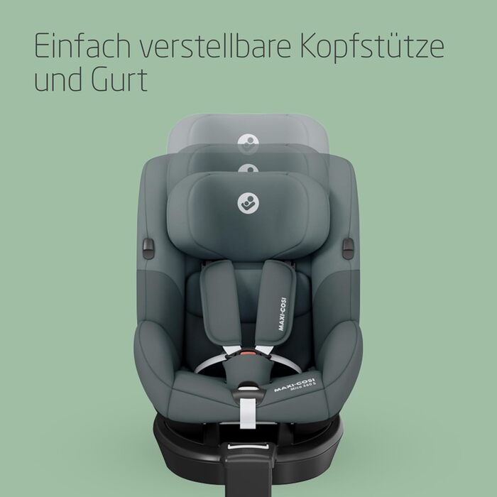 Дитяче автокрісло Maxi-Cosi Mica 360 S i-Size з ISOFIX, для дітей від 40 до 150 см, Tonal Graphite