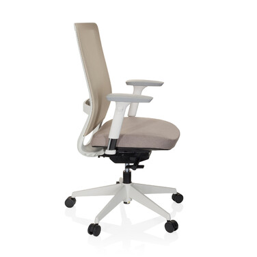 Офісне крісло / обертове крісло PURE WHITE сітка / тканина бежева hjh OFFICE
